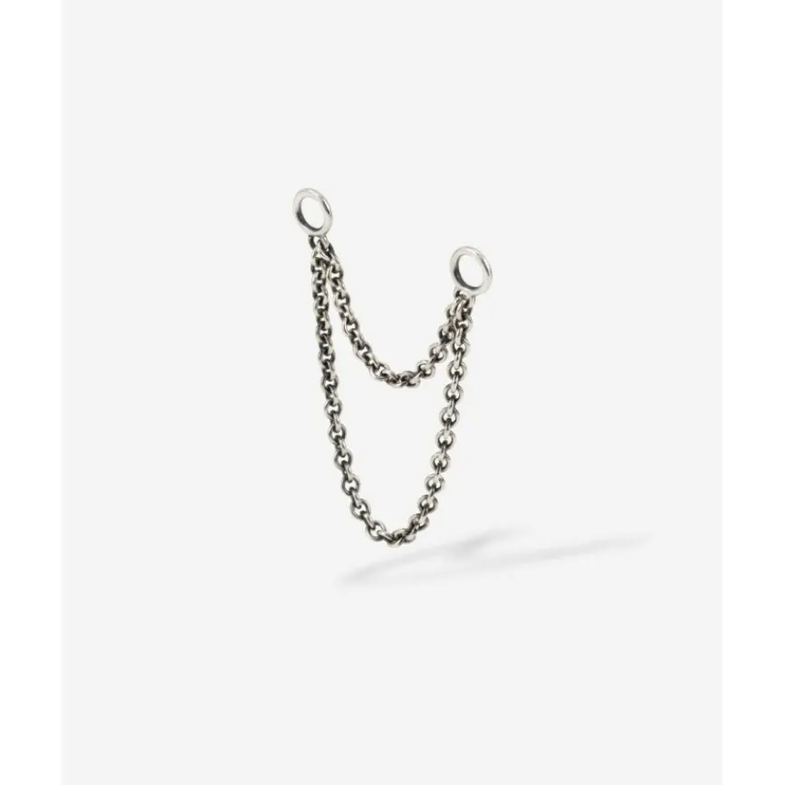 Buddha to Buddha Accessoires | Silber Ohrringe-Doppelter Earring Connector Silber