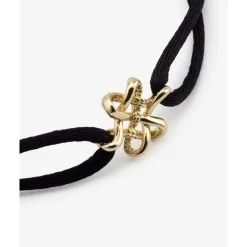 Buddha to Buddha Kordel Armbänder | Golden Armbänder-Endless Knot Cord Armband Gold 14kt Schwarz