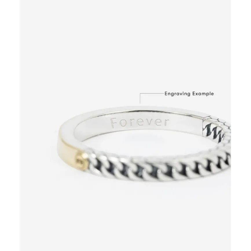 Buddha to Buddha Zweifarbige Ringe | Engrave-Esther Mini Dual Ring Zweifarbig