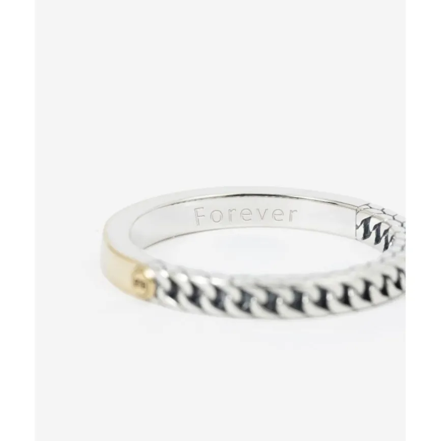 Buddha to Buddha Zweifarbige Ringe | Engrave-Esther Mini Dual Ring Zweifarbig