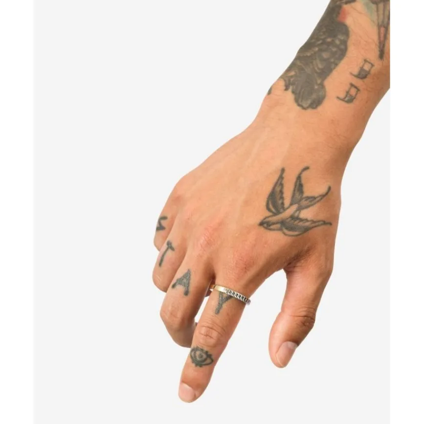 Buddha to Buddha Zweifarbige Ringe | Engrave-Esther Mini Dual Ring Zweifarbig