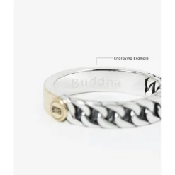Buddha to Buddha Zweifarbige Ringe | Engrave-Esther Small Dual Ring Zweifarbig