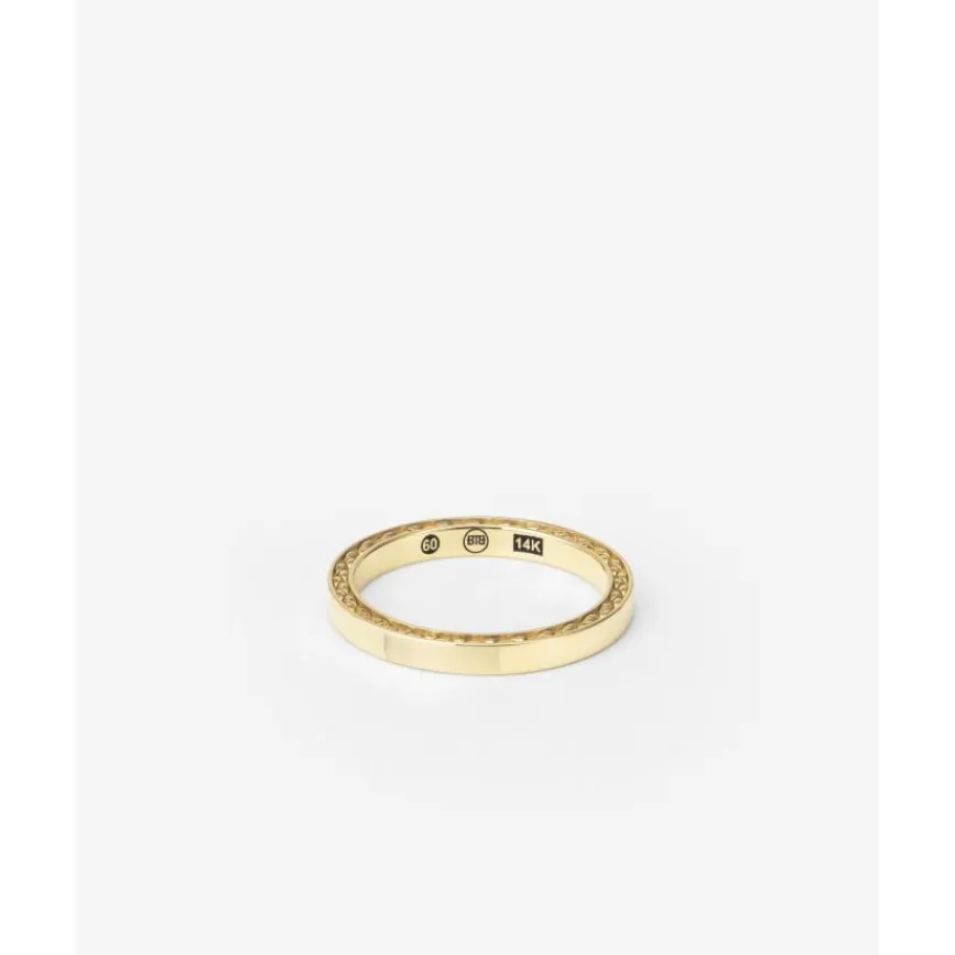 Buddha to Buddha Gold Ringe | Engrave-George Mini Glatt Ring 14kt Gold
