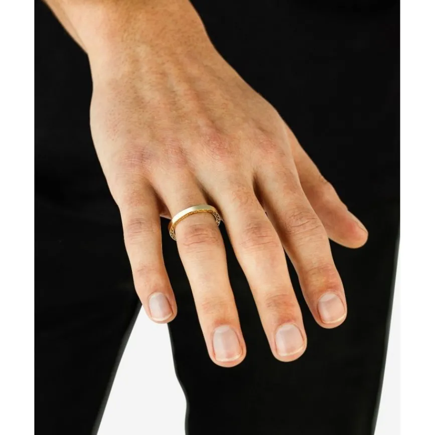 Buddha to Buddha Gold Ringe | Engrave-George Mini Glatt Ring 14kt Gold