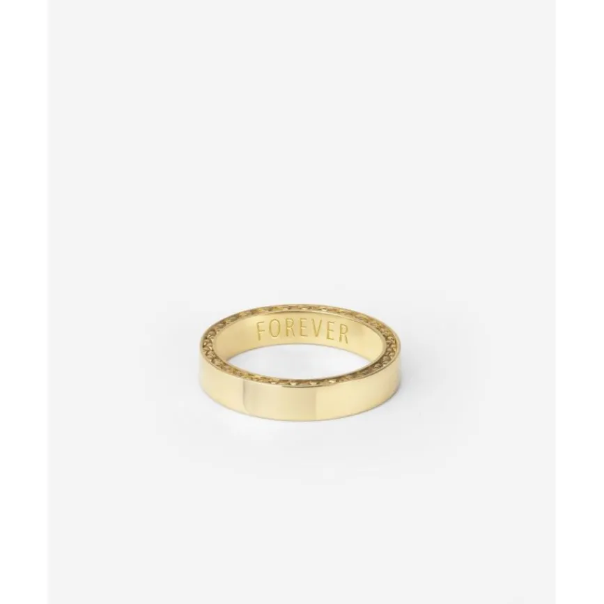 Buddha to Buddha Gold Ringe | Engrave-George Small Glatt Ring 14kt Gold