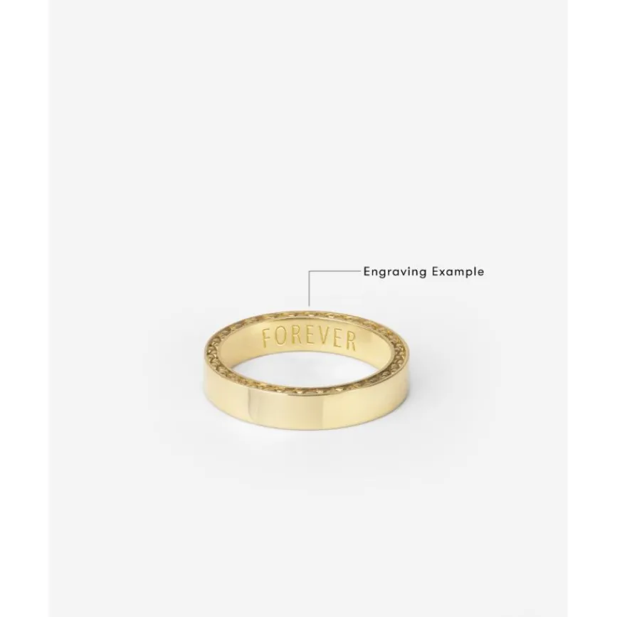 Buddha to Buddha Gold Ringe | Engrave-George Small Glatt Ring 14kt Gold