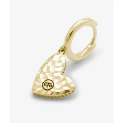 Buddha to Buddha Vergoldete Ohrringe | Premium Gold Plated Jewelry-Herz Ohrring Single Piece Vergoldet