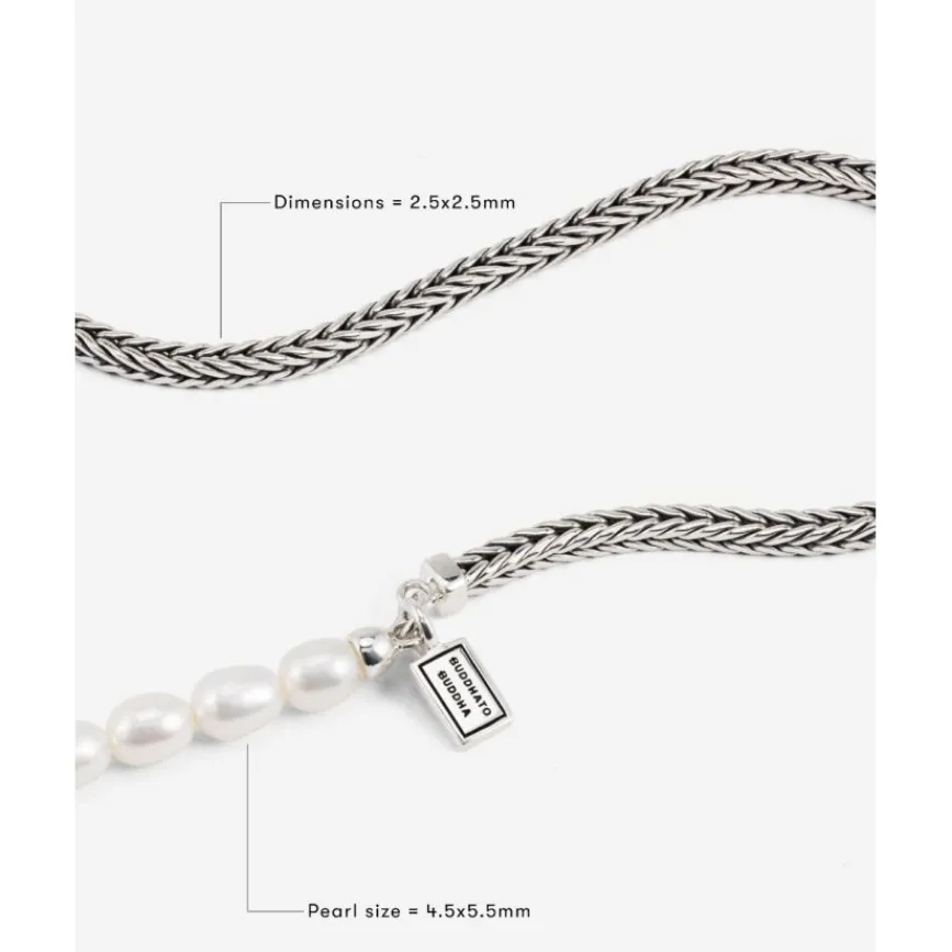 Buddha to Buddha Perlenketten | Silberschmuck-Kette Barbara Mini Perle Silber 45 cm