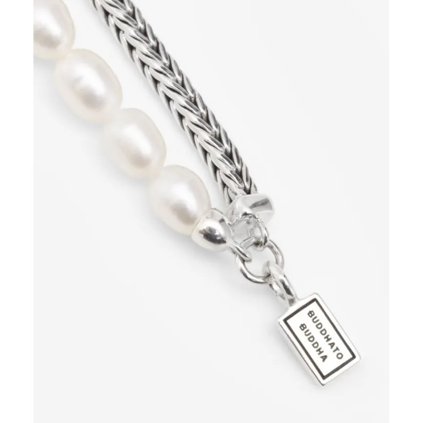 Buddha to Buddha Perlenketten | Silberschmuck-Kette Barbara Mini Perle Silber 45 cm