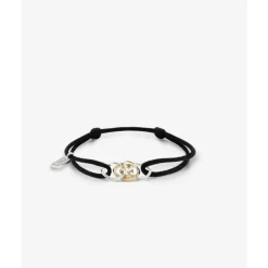 Buddha to Buddha Kordel Armbänder | Golden Armbänder-Nathalie Cord Armband Bicolor Schwarz