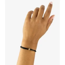 Buddha to Buddha Kordel Armbänder | Golden Armbänder-Nathalie Cord Armband Bicolor Schwarz
