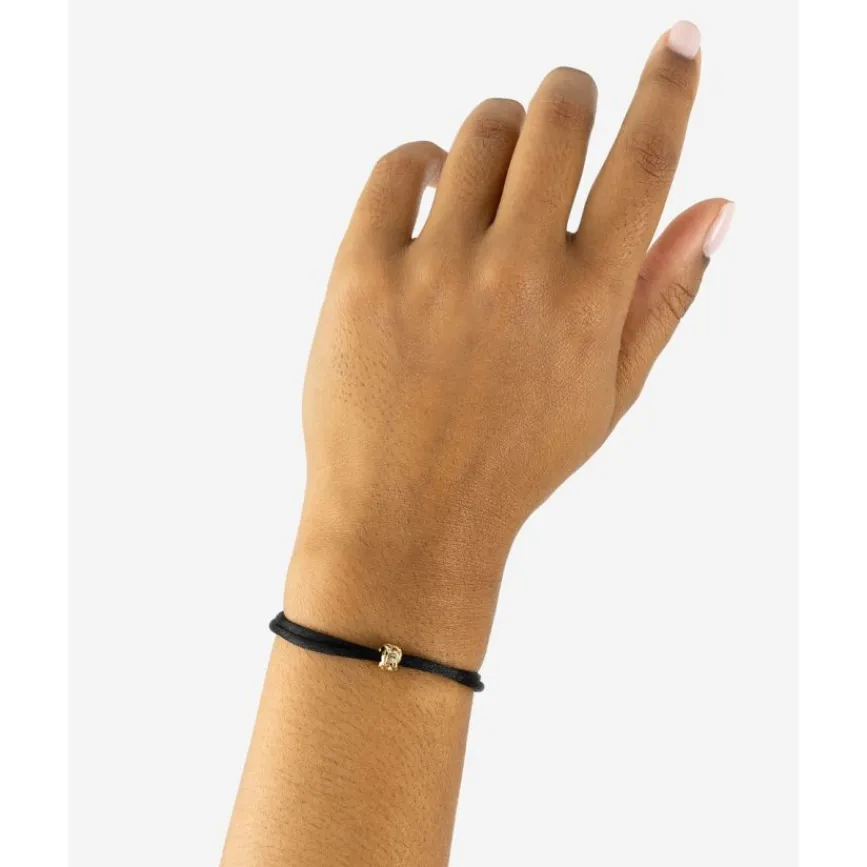Buddha to Buddha Kordel Armbänder | Golden Armbänder-Nathalie Cord Armband Bicolor Schwarz