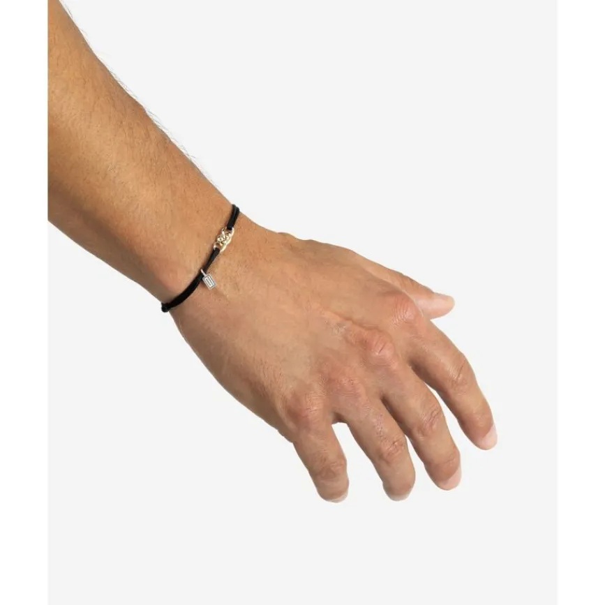 Buddha to Buddha Kordel Armbänder | Golden Armbänder-Nathalie Cord Armband Bicolor Schwarz