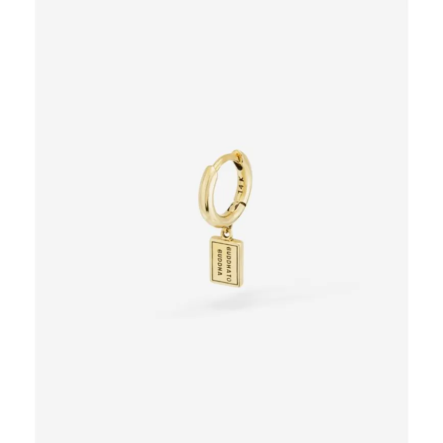 Buddha to Buddha Gold Ohrringe | Goldschmuck-Ohrring Essential Logo 14kt Gold Einzelstück