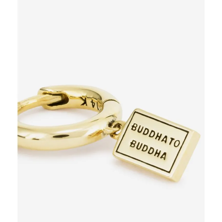 Buddha to Buddha Gold Ohrringe | Goldschmuck-Ohrring Essential Logo 14kt Gold Einzelstück