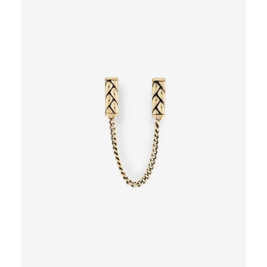 Buddha to Buddha Gold Ohrringe | Goldschmuck-Ohrring George Double 14kt Gold Einzelstück