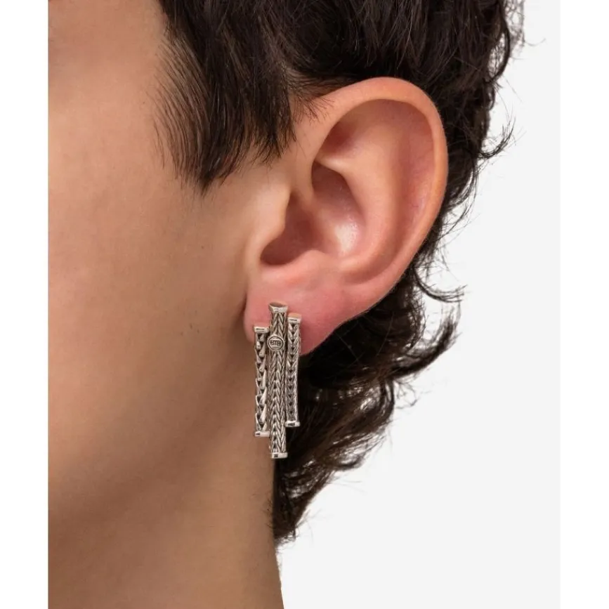 Buddha to Buddha Silber Ohrringe | Silberschmuck-Ohrring Triple Mini Silber Single Piece