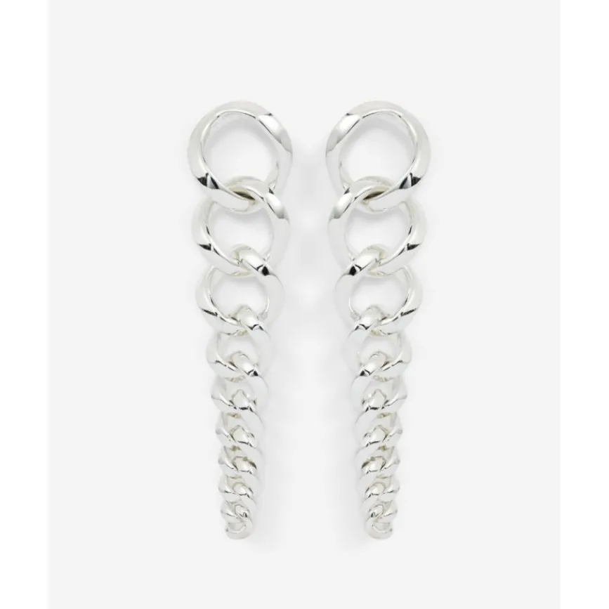 Buddha to Buddha Silber Ohrringe | Silberschmuck-Ohrringe Chain Gradient Silver Set