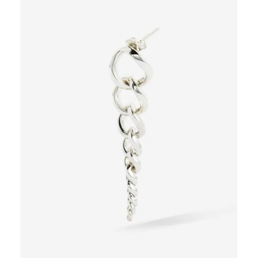 Buddha to Buddha Silber Ohrringe | Silberschmuck-Ohrringe Chain Gradient Silver Set