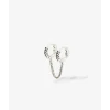 Buddha to Buddha Silber Ohrringe | Silberschmuck-Ohrringe Nathalie Double Linked Silber Single Piece