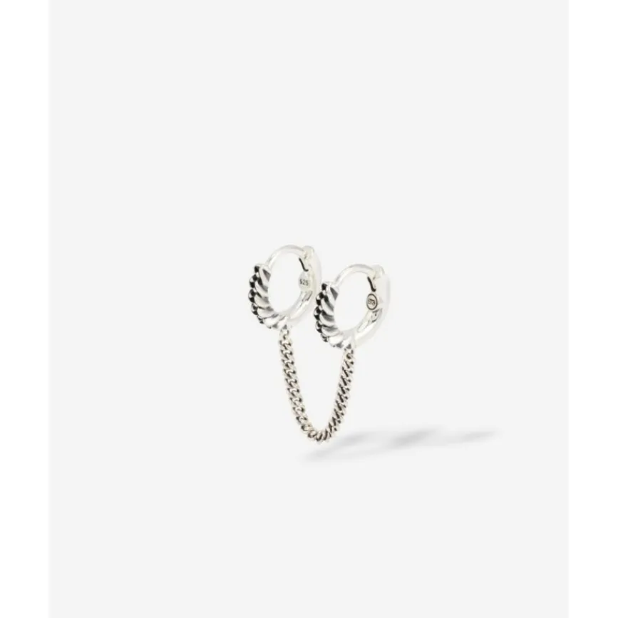 Buddha to Buddha Silber Ohrringe | Silberschmuck-Ohrringe Nathalie Double Linked Silber Single Piece