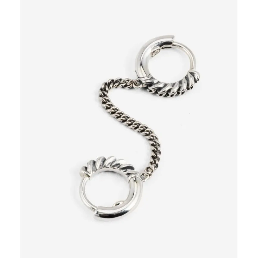 Buddha to Buddha Silber Ohrringe | Silberschmuck-Ohrringe Nathalie Double Linked Silber Single Piece