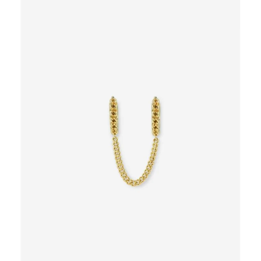Buddha to Buddha Vergoldete Ohrringe | Premium Gold Plated Jewelry-Ohrringe Nathalie Double Linked Vergoldet Single Piece