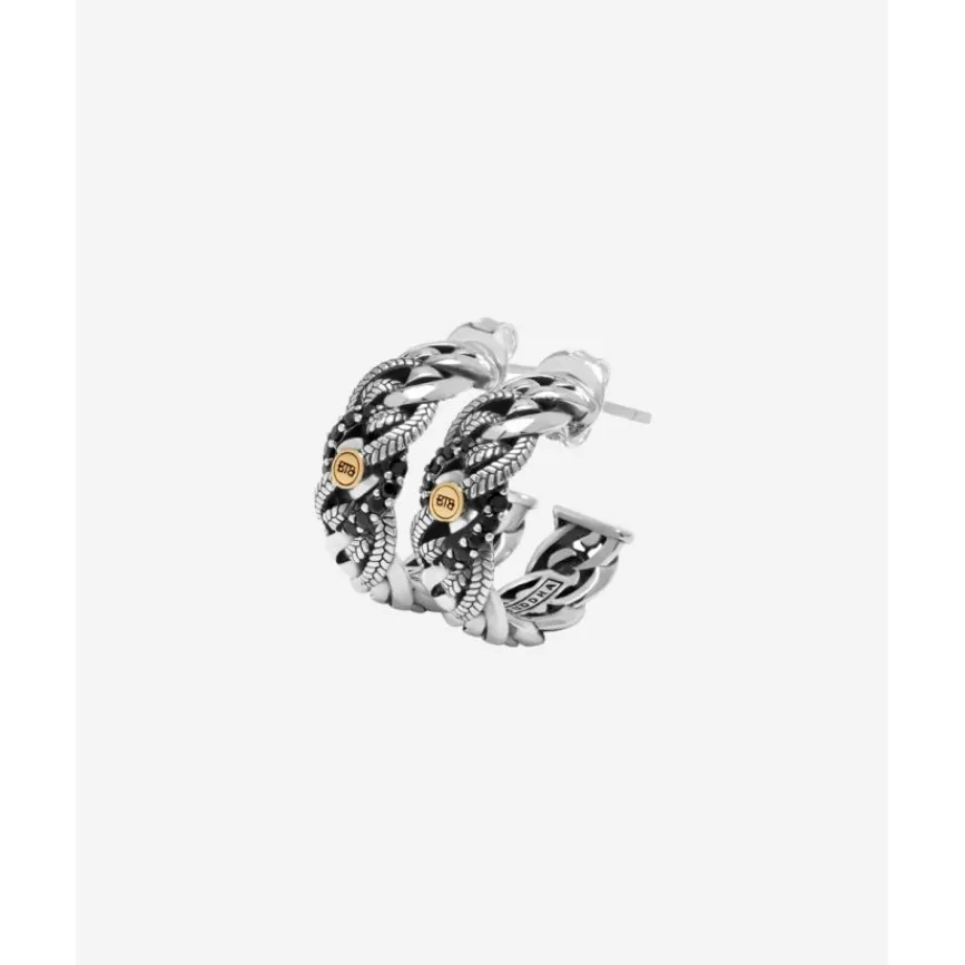 Buddha to Buddha Silber Ohrringe | Limited Editions-Ohrringe Nathalie schwarz Spinel Limited Silber Gold 14kt