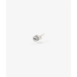 Buddha to Buddha Silber Ohrringe | Silberschmuck-Ohrstecker Barbara Logo Single Piece