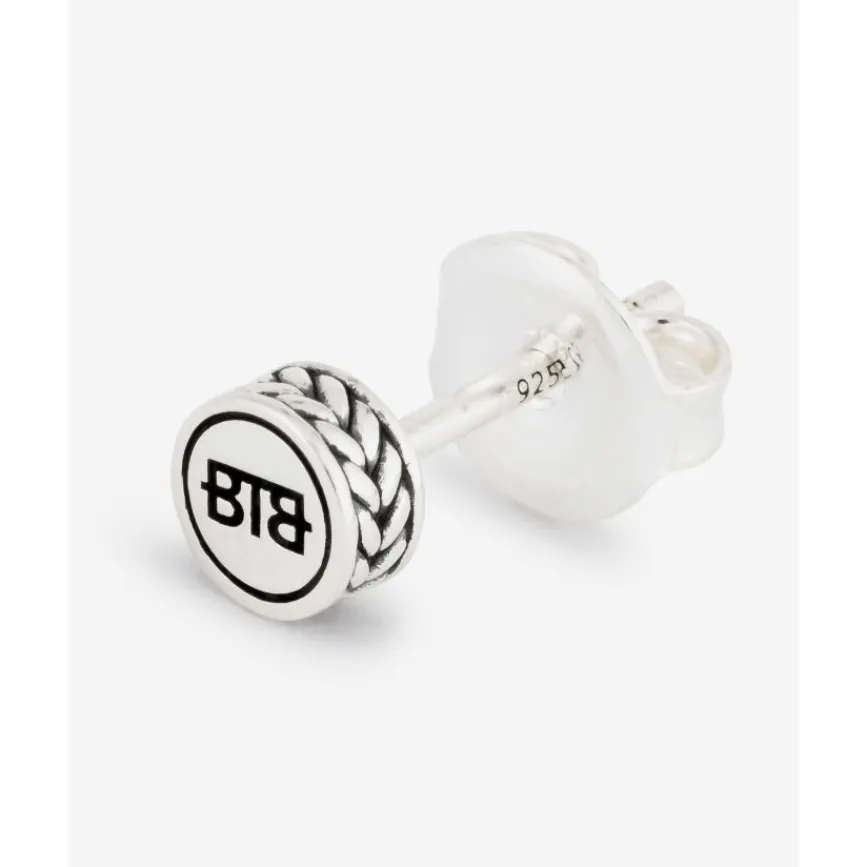 Buddha to Buddha Silber Ohrringe | Silberschmuck-Ohrstecker Barbara Logo Single Piece