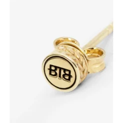 Buddha to Buddha Vergoldete Ohrringe | Premium Gold Plated Jewelry-Ohrstecker Barbara Logo Vergoldet Single Piece
