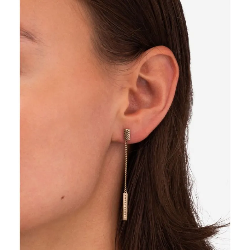 Buddha to Buddha Gold Ohrringe | Silberschmuck-Ohrstecker Ellen 14kt Gold Single Piece