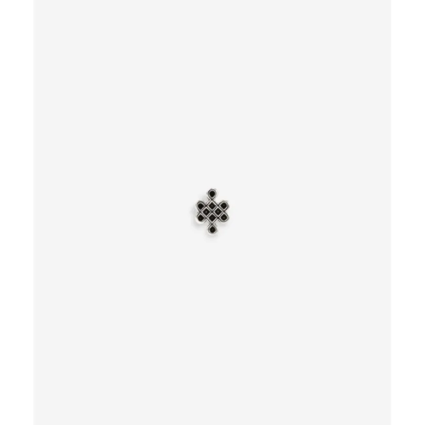 Buddha to Buddha Silber Ohrringe | Silberschmuck-Ohrstecker Endless Knot Flatback Silber Single Piece