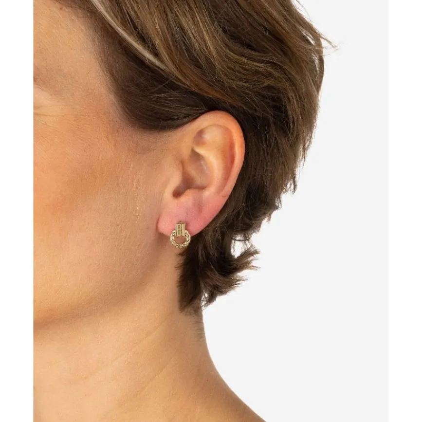 Buddha to Buddha Gold Ohrringe | Goldschmuck-Ohrstecker George 14kt Gold Einzelstuck