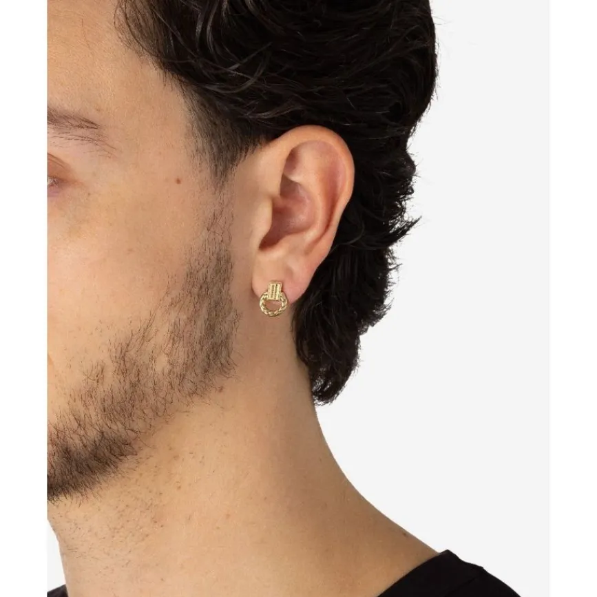 Buddha to Buddha Gold Ohrringe | Goldschmuck-Ohrstecker George 14kt Gold Einzelstuck