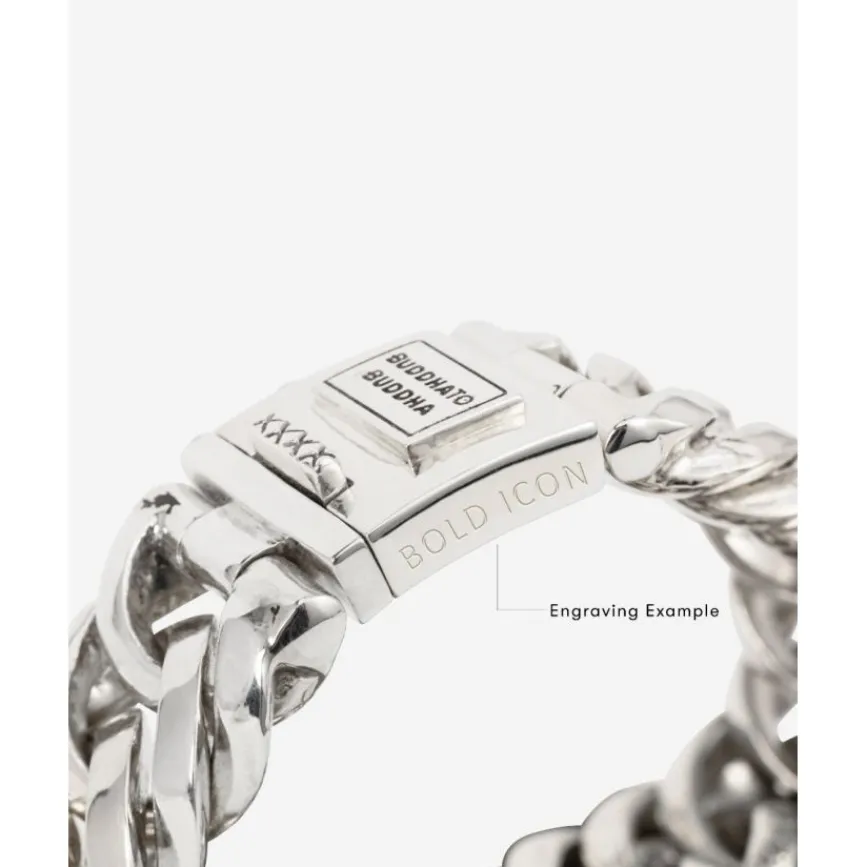 Buddha to Buddha Gravierbarer Armbänder | Silber Armbänder-Panzerarmband Chain Big