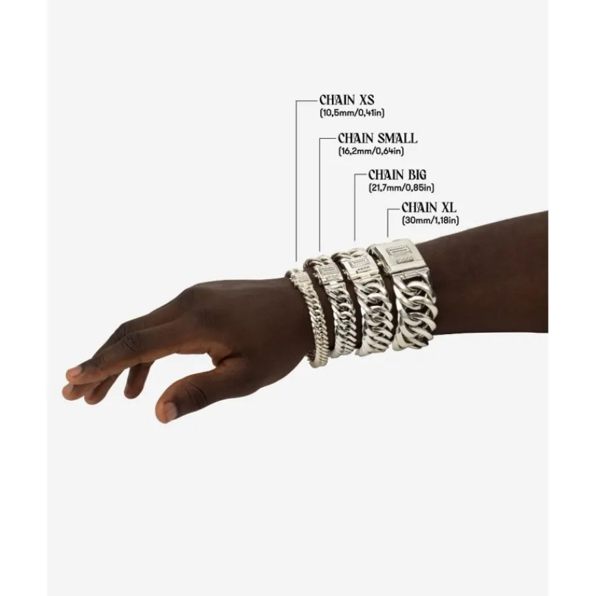 Buddha to Buddha Gravierbarer Armbänder | Silber Armbänder-Panzerarmband Chain Big