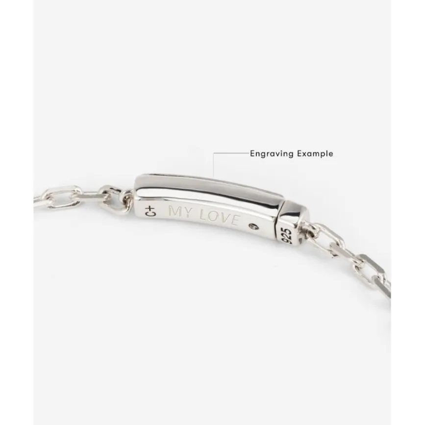 Buddha to Buddha Gravierbarer Armbänder | Silber Armbänder-Permanentes Armband Link Silber