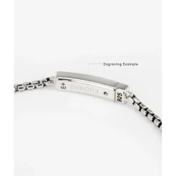 Buddha to Buddha Gravierbarer Armbänder | Silber Armbänder-Permanentes Armband Venetian Silber