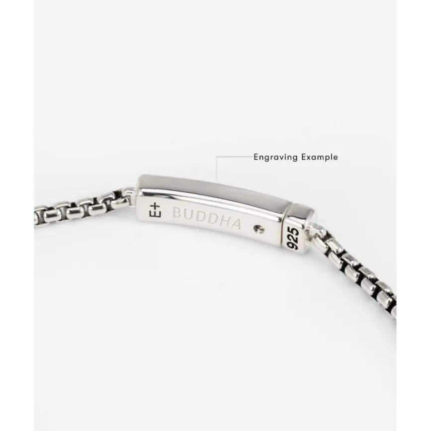 Buddha to Buddha Gravierbarer Armbänder | Silber Armbänder-Permanentes Armband Venetian Silber