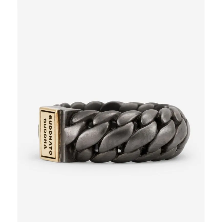 Buddha to Buddha Silber Ringe | Black Rhodium Schmuck-Ring Ben Small Schwarz Rhodium Gold 14kt