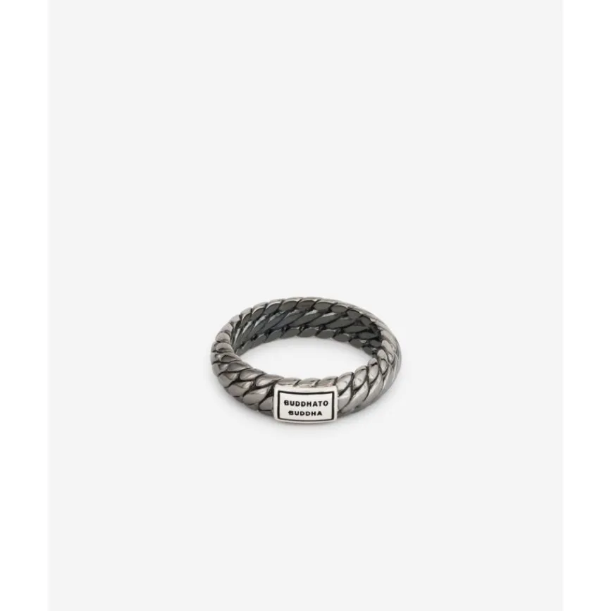 Buddha to Buddha Silber Ringe | Black Rhodium Schmuck-Ring Ben XS Black Rhodium Shine Silber