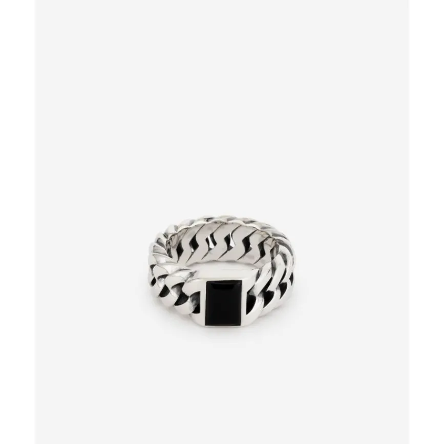 Buddha to Buddha Silber Ringe | Silberschmuck-Ring Chain Stein Onyx