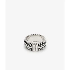 Buddha to Buddha Silber Ringe | Silberschmuck-Ring Chain Textur
