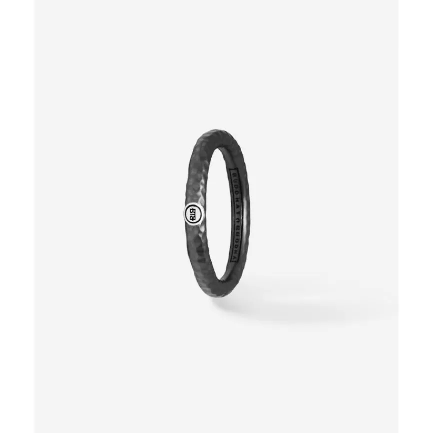 Buddha to Buddha Silber Ringe-Ring Dunia Hammered Schwarz
