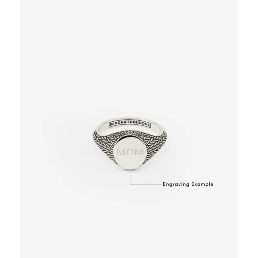 Buddha to Buddha Gravierbarer Ringe | Silber Ringe-Ring Ellen Signet Silber