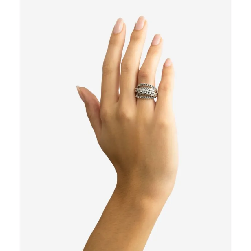 Buddha to Buddha Silber Ringe | Silberschmuck-Ring Multi Chain Nathalie