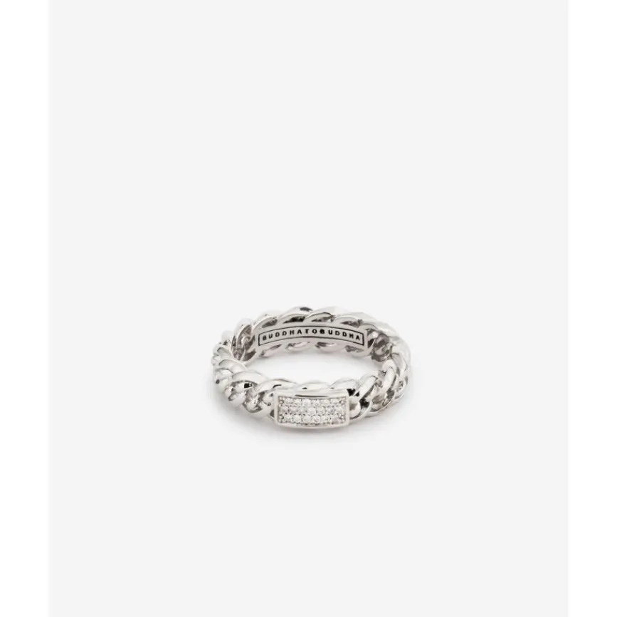 Buddha to Buddha Gold Ringe | Goldschmuck-Ring Nathalie Diamant Weißgold 14kt