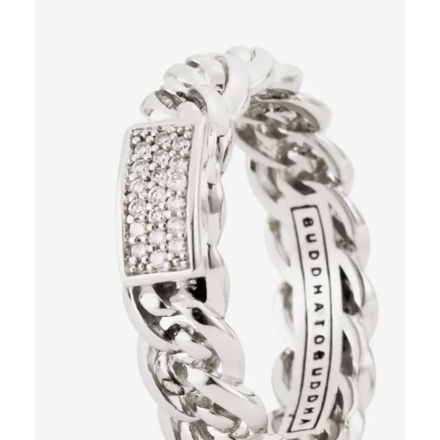 Buddha to Buddha Gold Ringe | Goldschmuck-Ring Nathalie Diamant Weißgold 14kt